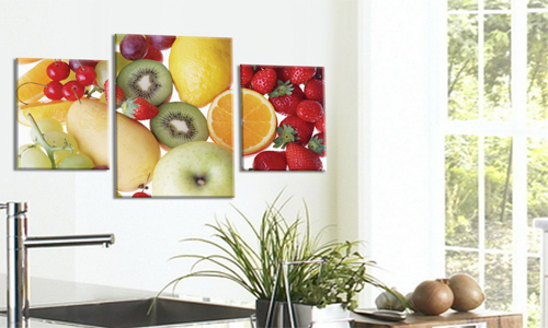 Модульная картина с фруктами