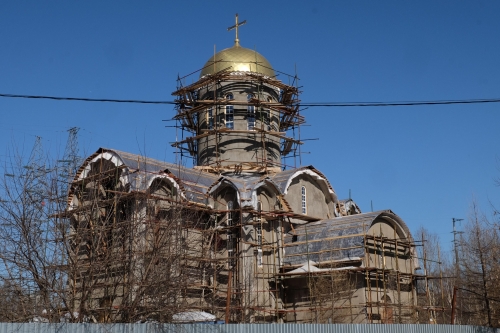 Купол храма Сергея Радонежcкого в Тушине покрыли золотом