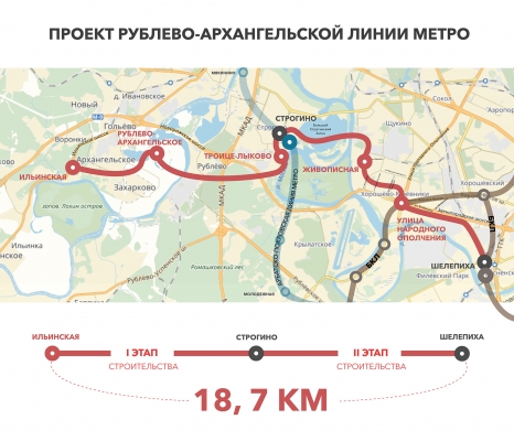 Строительство метро в Рублево-Архангельское начнется после 2023 года