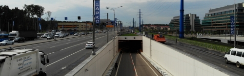 Собянин открыл разворотный тоннель и надземный переход на Калужском шоссе