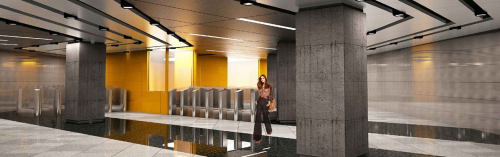 Потолок станции БКЛ метро «Зюзино» украсят алюминиевые кубы