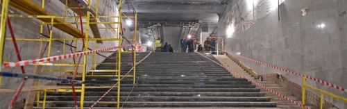 Готовится к вводу в эксплуатацию подземный переход через ж/д в Донском районе